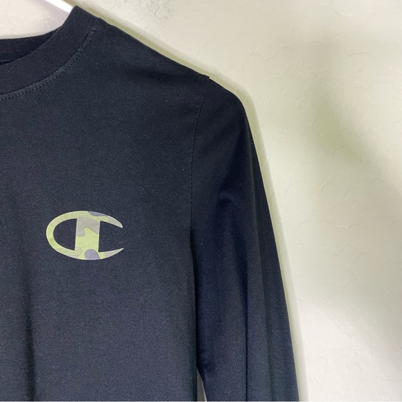 Champion Camouflage Black Long Sleeve T-Shirt Size L - Picture 3 of 7
